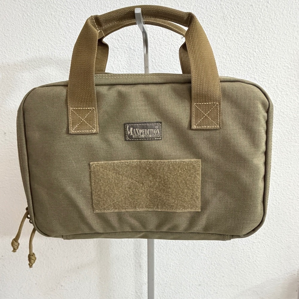 Maxpedition Tactical Pistol Case Khaki Tan Soft Handgun Range Bag Pouch 12x9